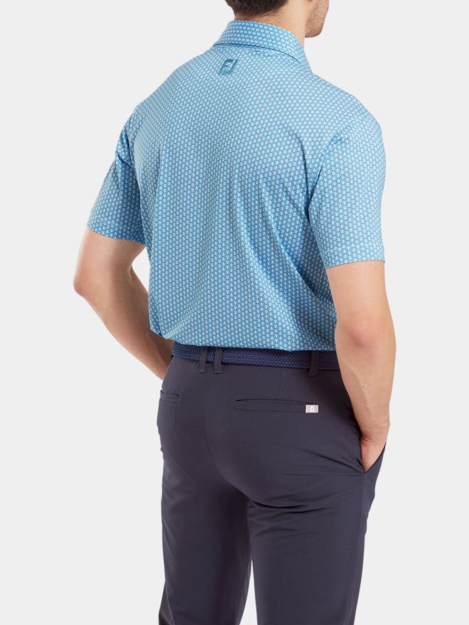 FootJoy Scallop Shell Halbarm Polo hellblau