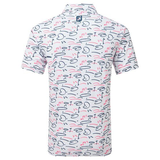 FootJoy  Golf Course Doodle Half Sleeve Polo white