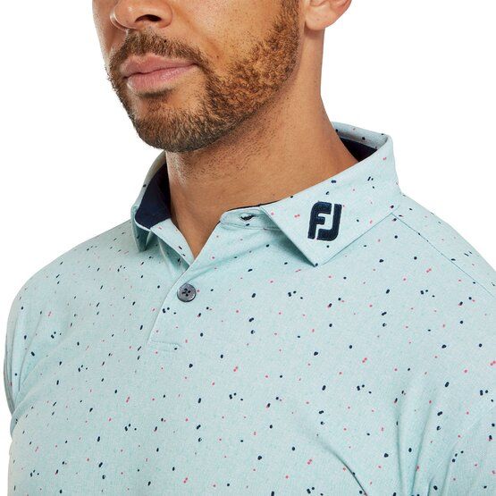 FootJoy  Tweed Texture Half Sleeve Polo turquoise