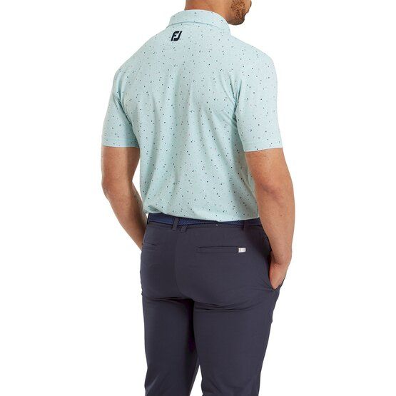 FootJoy  Tweed Texture Half Sleeve Polo turquoise