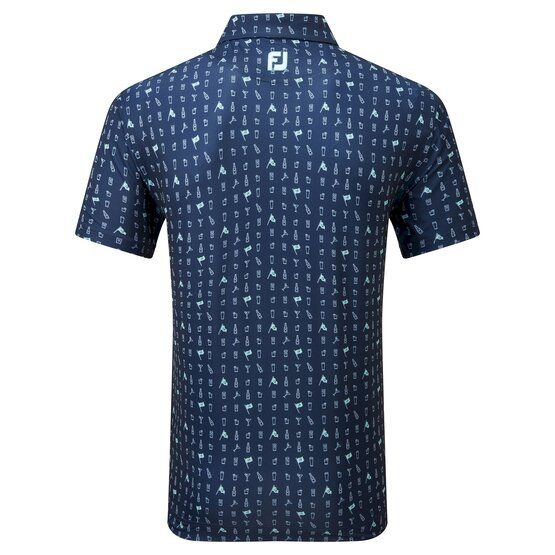 FootJoy  The 19th Hole Half Sleeve Polo blue