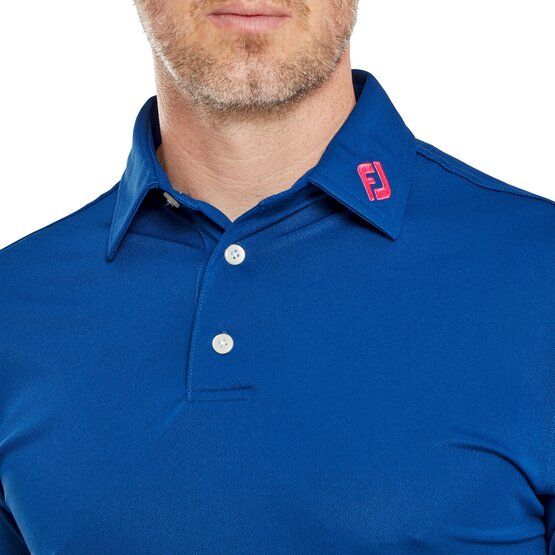 FootJoy Stretch Pique Solid Polo s krátkým rukávem modrá