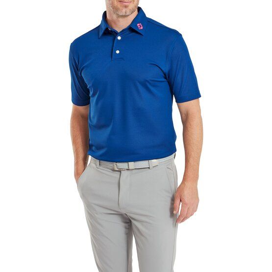 FootJoy Stretch Pique Solid Polo s krátkým rukávem modrá