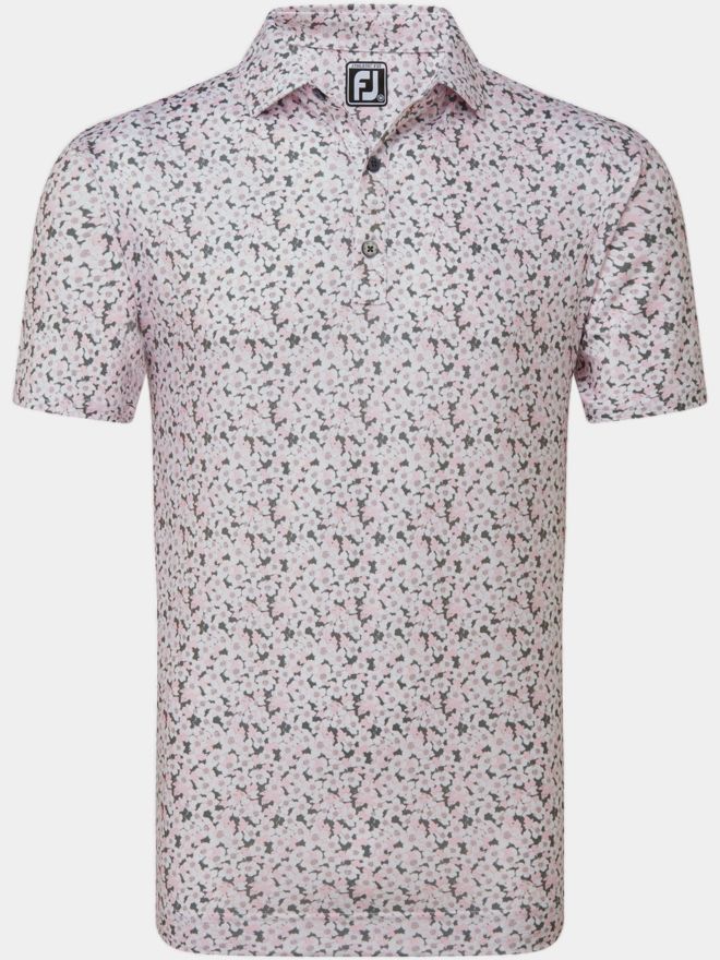 FootJoy Primrose Print Halbarm Polo grau