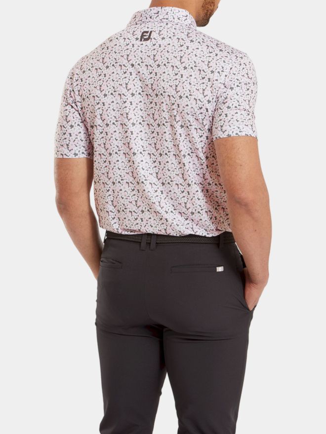 FootJoy Primrose Print Halbarm Polo grau