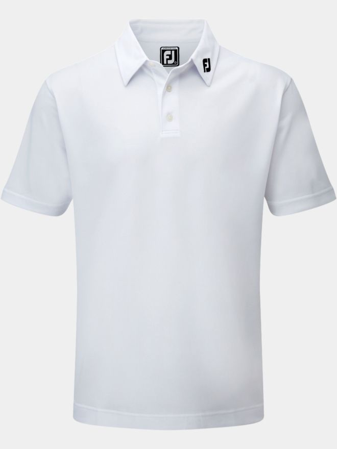 FootJoy Stretch Pique Solid Halbarm Polo weiß