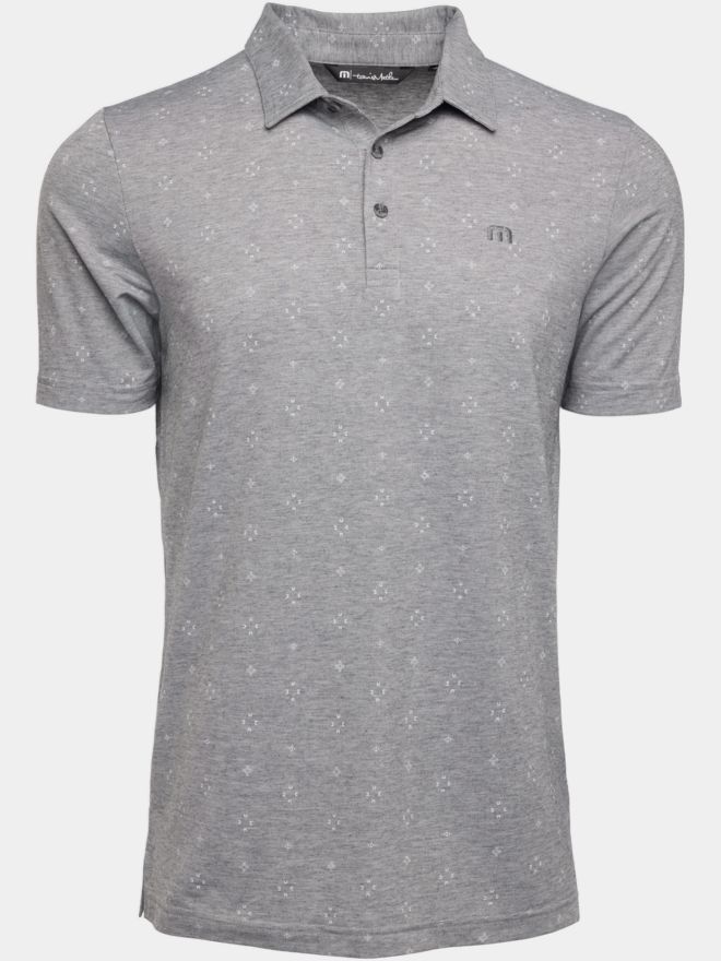 TravisMathew BLACKSAIL BAY Halbarm Polo hellgrau melange