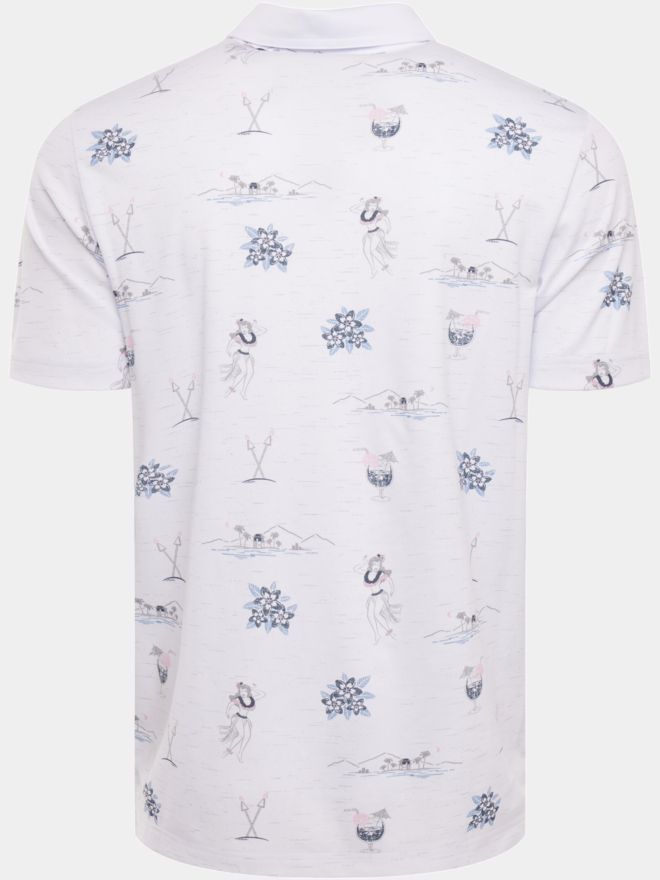 TravisMathew ISLAND PARADISE Halbarm Polo weiß