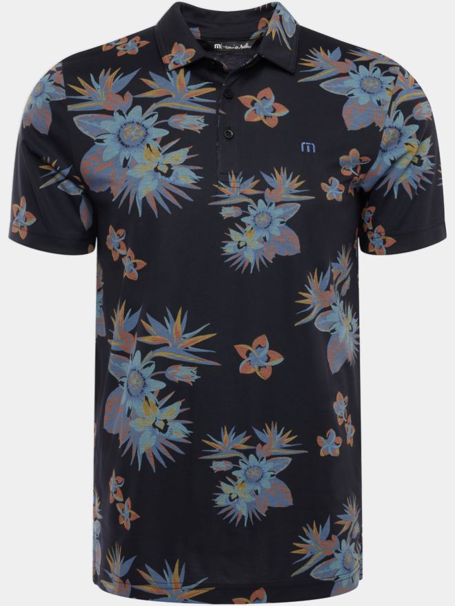 TravisMathew SECLUDED ISLAND Halbarm Polo schwarz