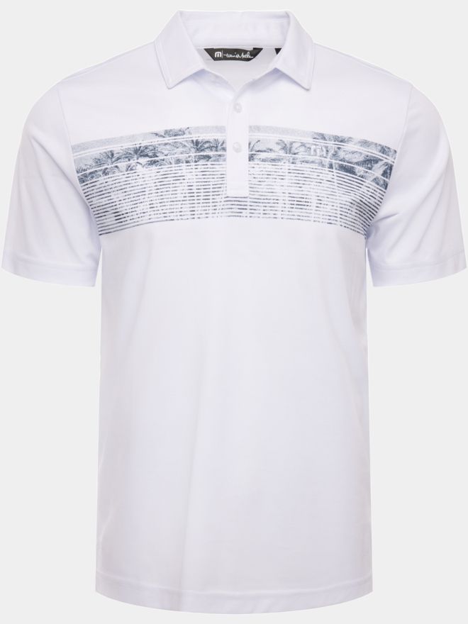 TravisMathew BANZAI BEACH Halbarm Polo weiß