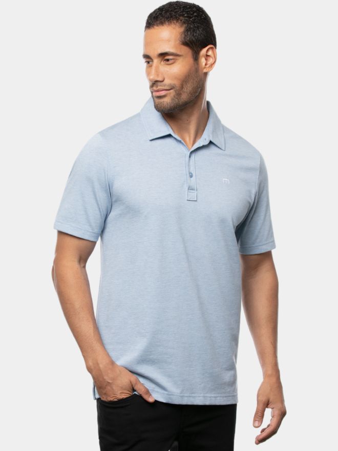 TravisMathew THE ZINNA Halbarm Polo hellblau