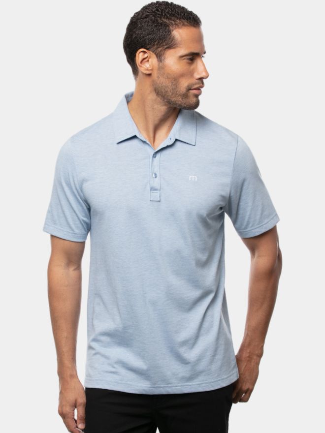 TravisMathew THE ZINNA Halbarm Polo hellblau