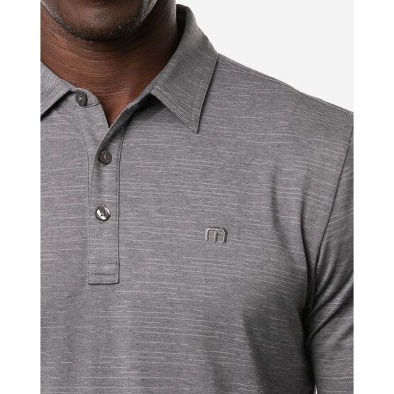 TravisMathew THE HEATER Halbarm Polo hellgrau melange