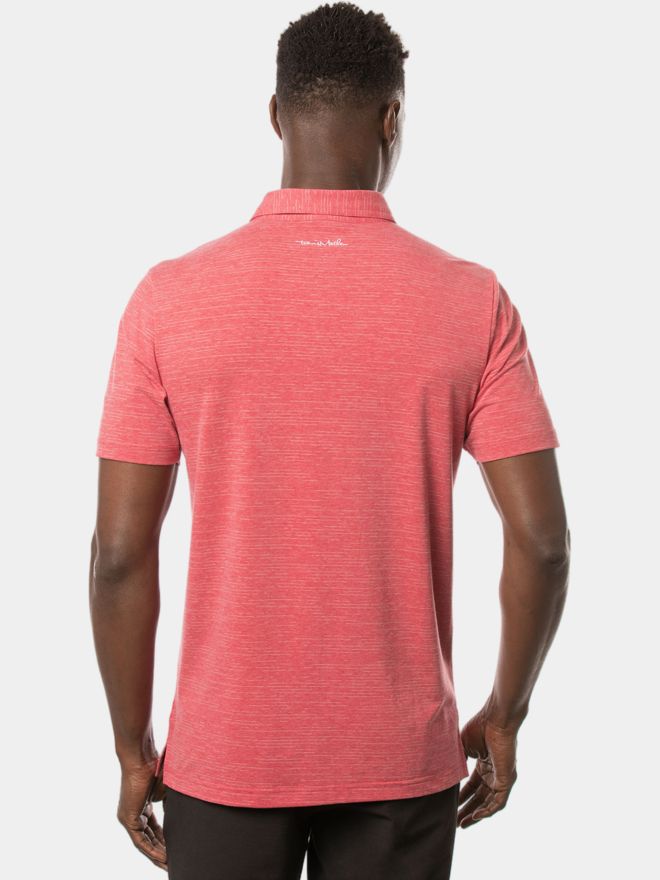 TravisMathew polo s krátkým rukávem THE HEATER červená