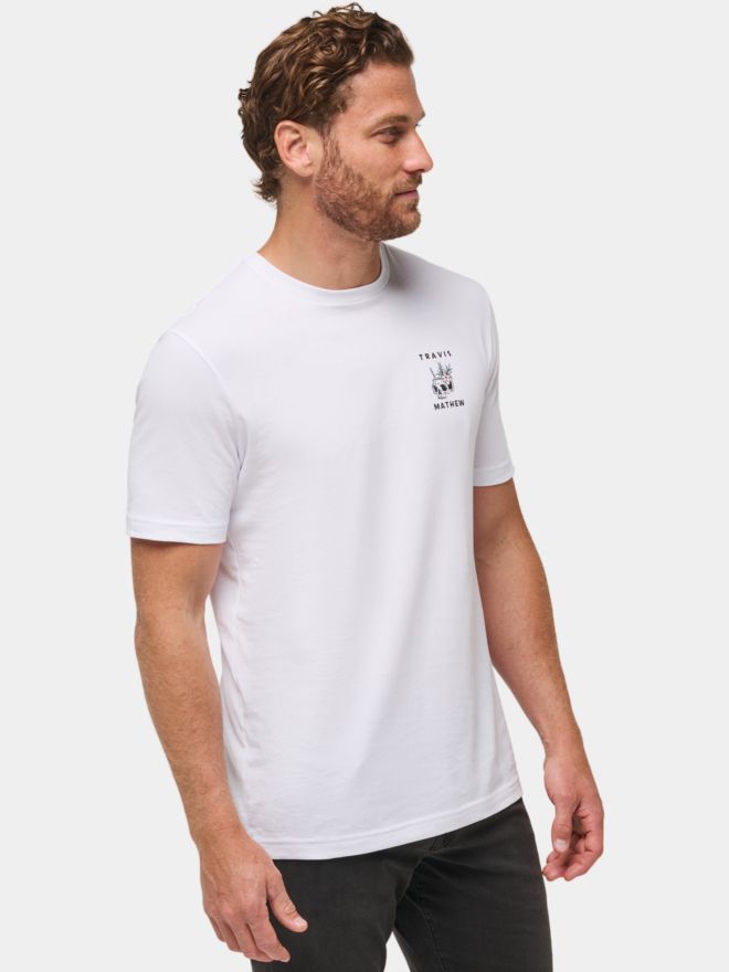 TravisMathew PINEAPPLE DRINKS tričko s krátkým rukávem bílá