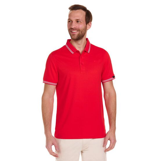 Daniel Springs Funktions Halbarm Polo rot