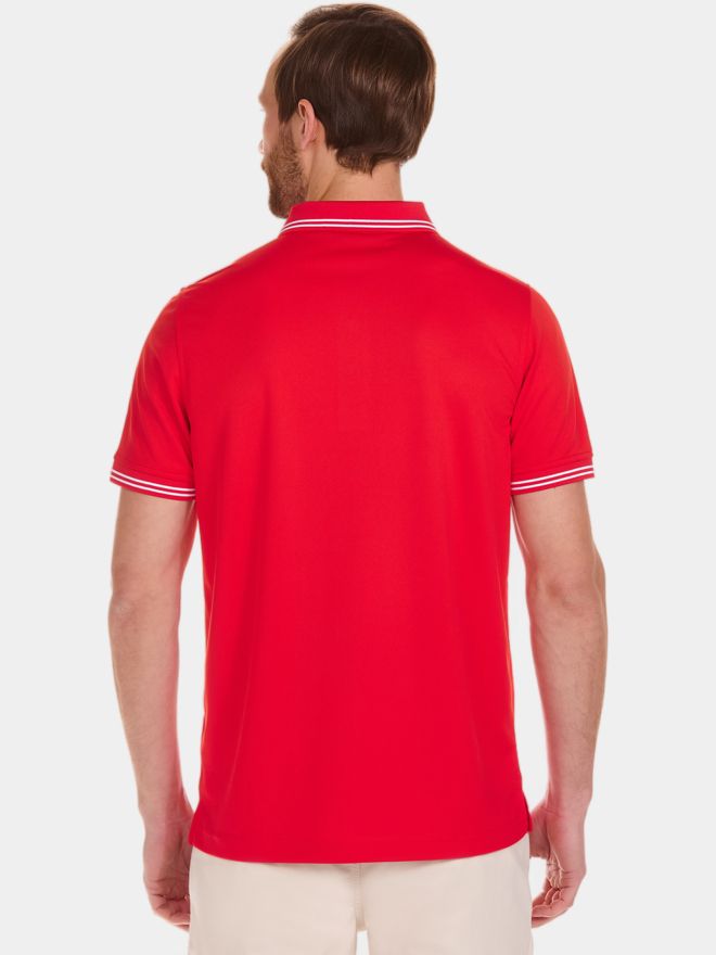 Daniel Springs Funktions Halbarm Polo rot