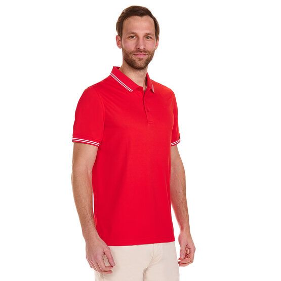 Daniel Springs Funktions Halbarm Polo rot