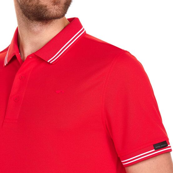 Daniel Springs Funktions Halbarm Polo rot