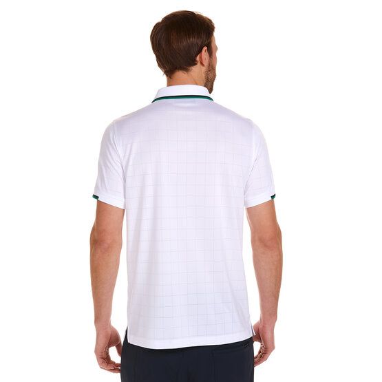 Daniel Springs  Jaquard structure half-sleeved polo white