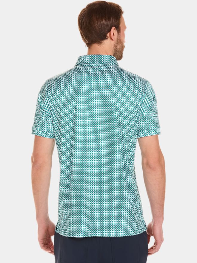 Daniel Springs Minimal Druck Funktions Halbarm Polo grün