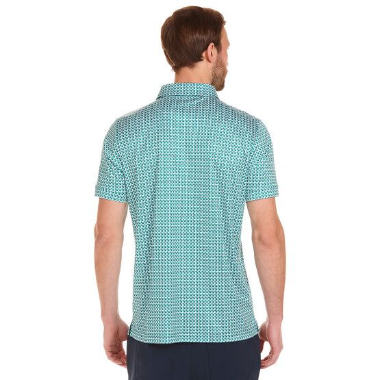 Daniel Springs  Minimal print functional half-sleeved polo green