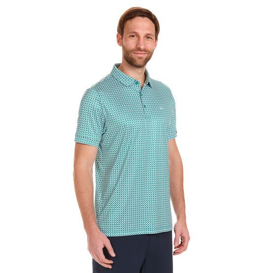 Daniel Springs  Minimal print functional half-sleeved polo green