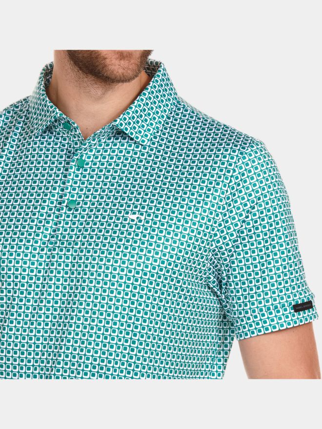 Daniel Springs Minimal Druck Funktions Halbarm Polo grün