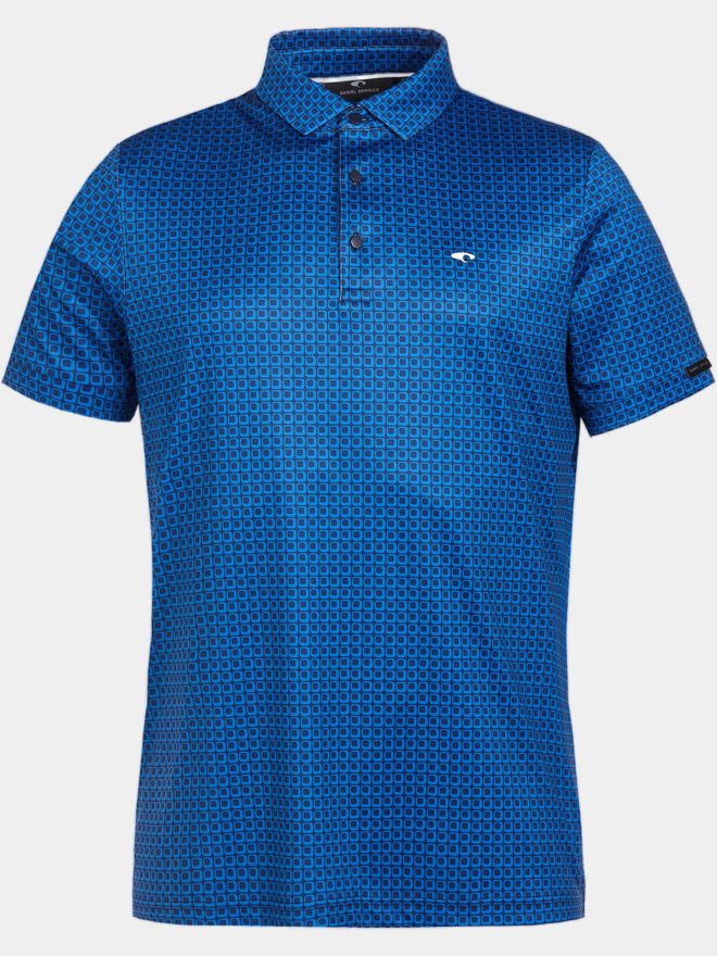 Daniel Springs Minimal Druck Funktions Halbarm Polo blau