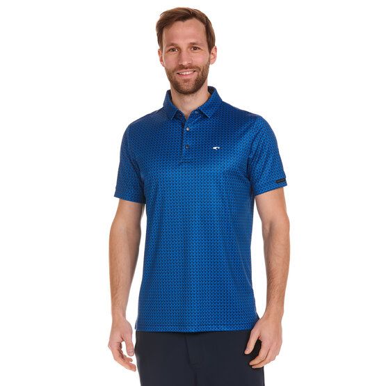 Daniel Springs Minimal Druck Funktions  Halbarm Polo blau