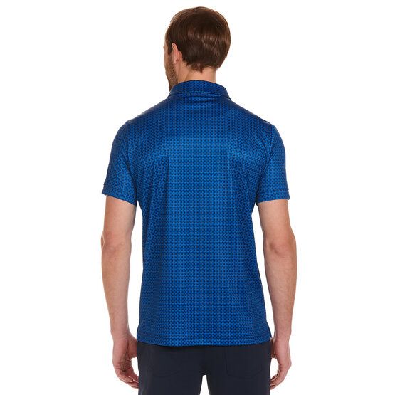 Daniel Springs Minimal Druck Funktions  Halbarm Polo blau