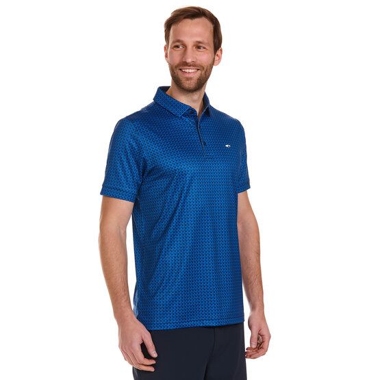 Daniel Springs Minimal Druck Funktions  Halbarm Polo blau