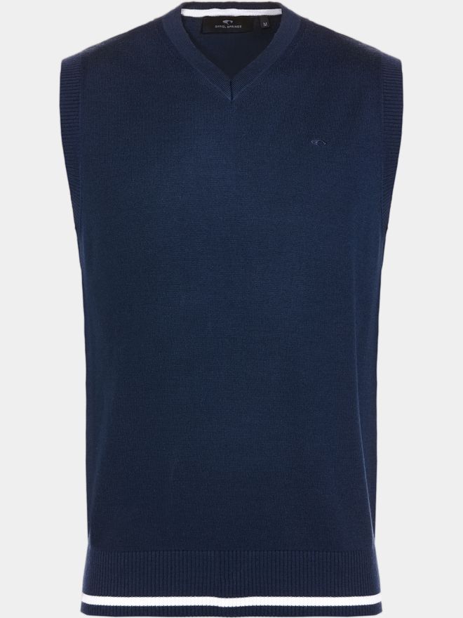 Daniel Springs basic slipover Pullunder Strick navy
