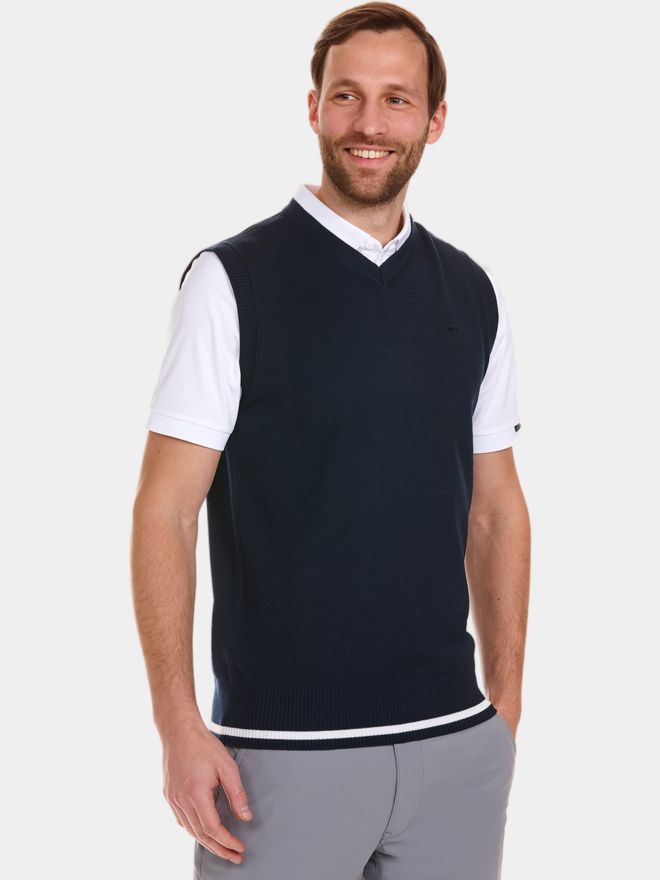 Daniel Springs basic slipover Pullunder Strick navy