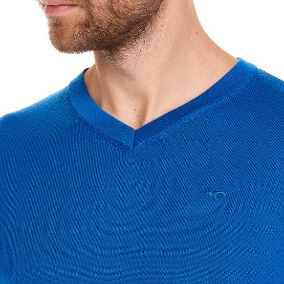 Daniel Springs Basic Pullover Strick blau