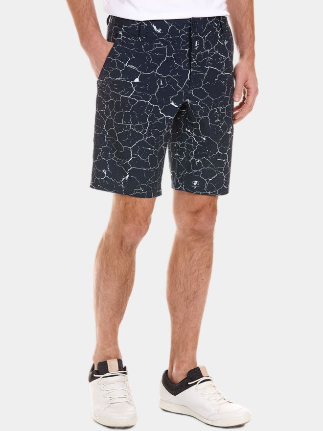 Daniel Springs Funktions Druck Bermuda Hose navy