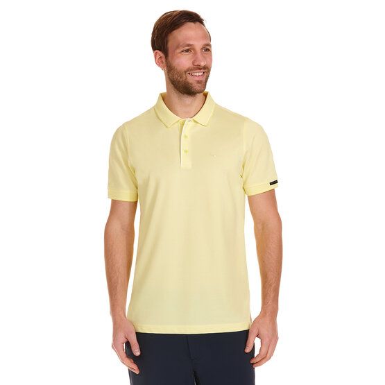 Daniel Springs 2-Tone Pique Halbarm Polo gelb