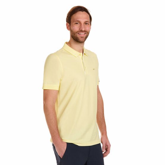 Daniel Springs 2-Tone Pique Halbarm Polo gelb