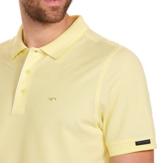 Daniel Springs 2-Tone Pique Halbarm Polo gelb