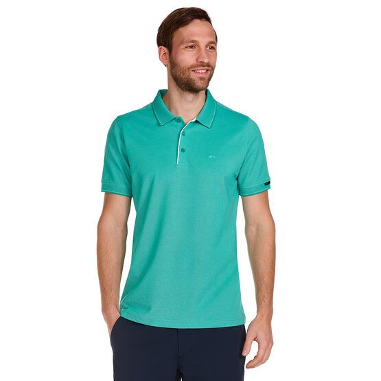 Daniel Springs 2-Tone Pique Halbarm Polo grün