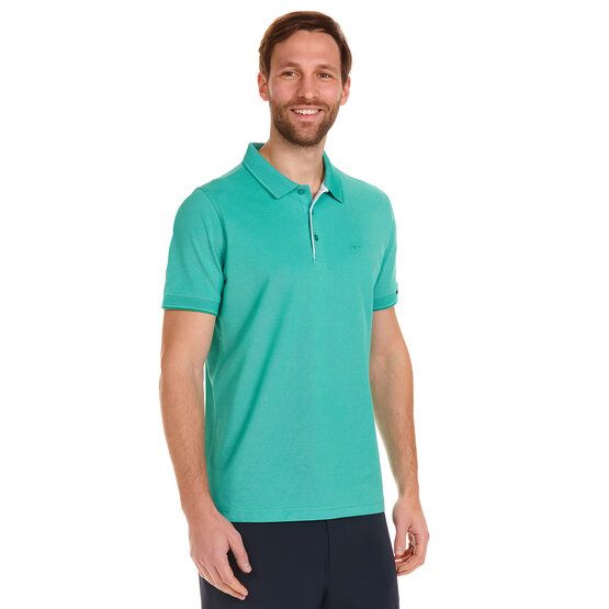 Daniel Springs 2-Tone Pique Halbarm Polo grün