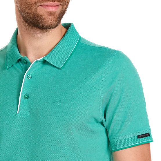 Daniel Springs 2-Tone Pique Halbarm Polo grün