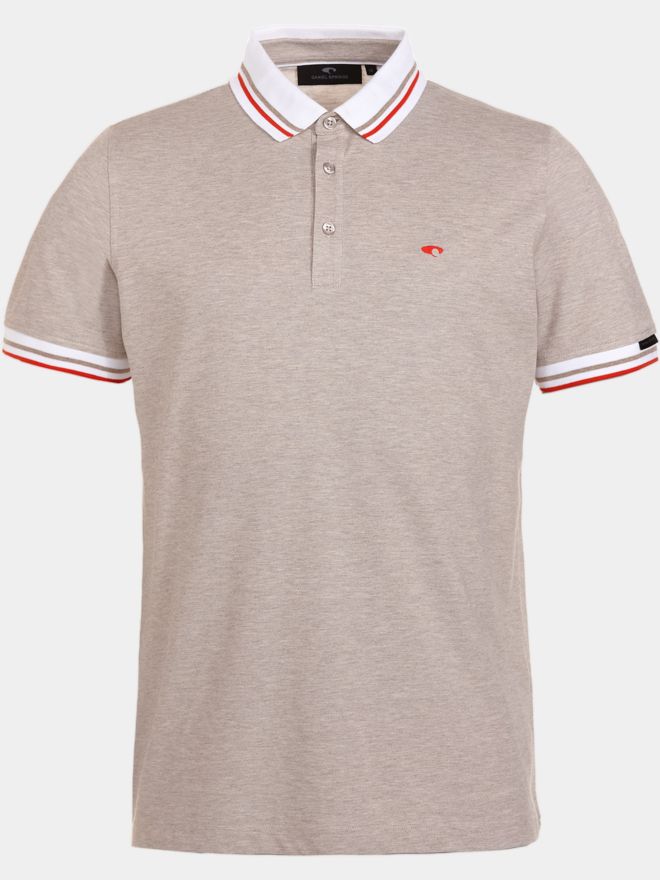 Daniel Springs melange polo Halbarm Polo beige