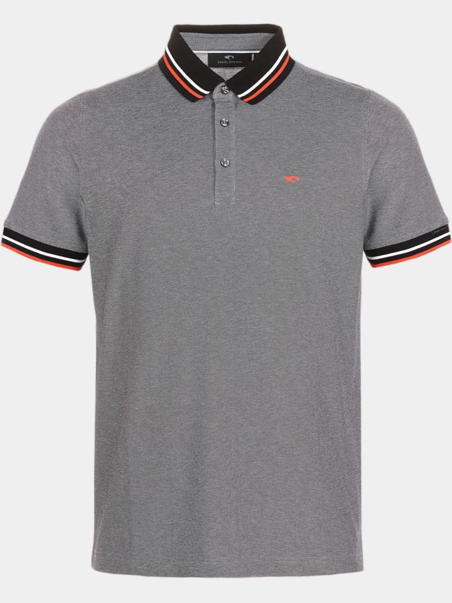 Daniel Springs melange polo Halbarm Polo anthrazit