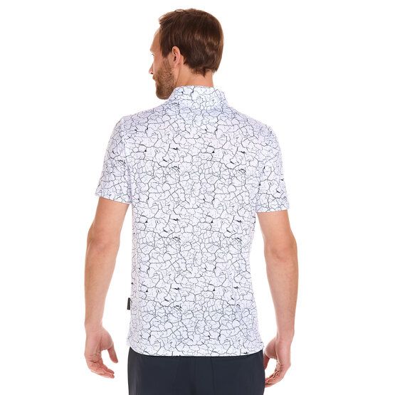 Daniel Springs  print polo half sleeve polo white