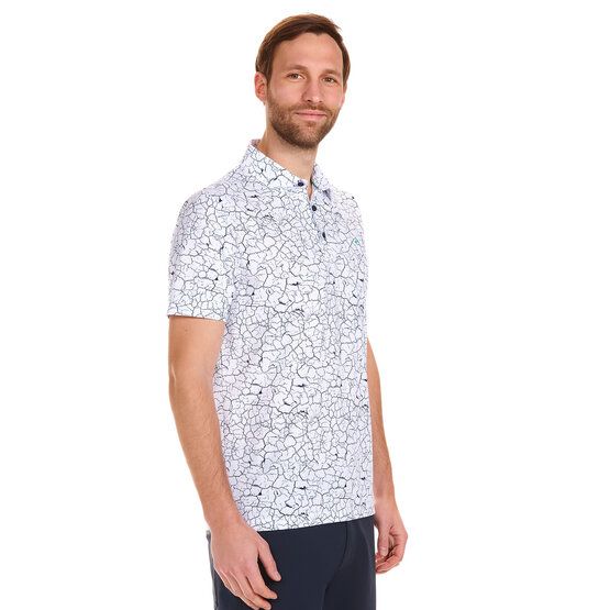 Daniel Springs  print polo half sleeve polo white