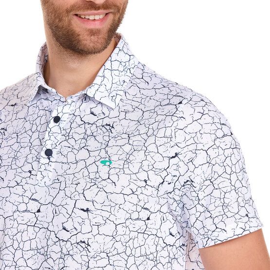 Daniel Springs print polo Halbarm Polo weiß