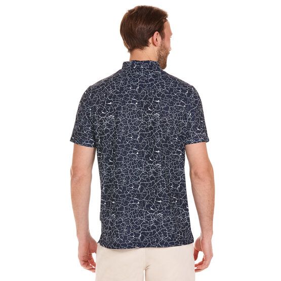 Daniel Springs print polo Halbarm Polo navy