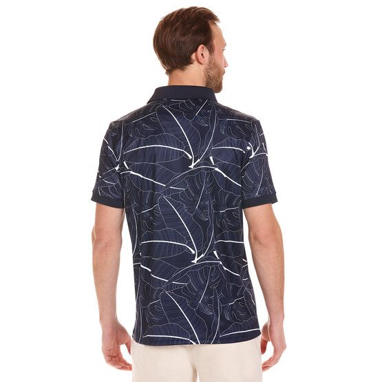 Daniel Springs  repeated print polo half sleeve polo navy