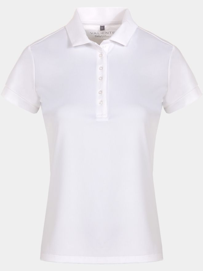 Valiente Funktions Halbarm Polo weiß